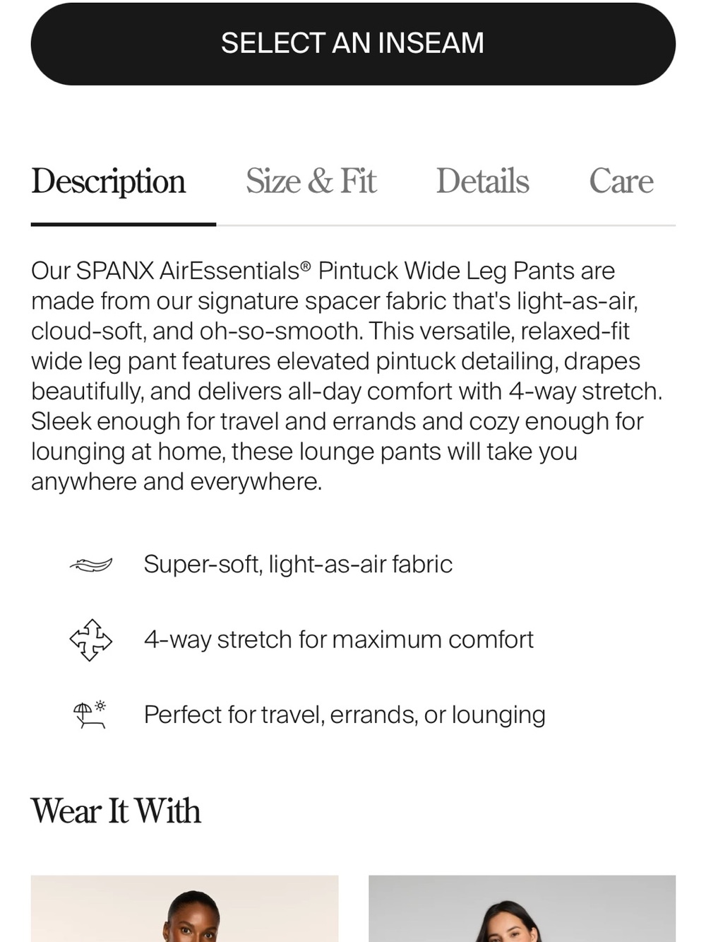 UEC SPANX BLACK SLIMMING Pintuck Pull on Point Flare Pants SZ M - Picture 15 of 15